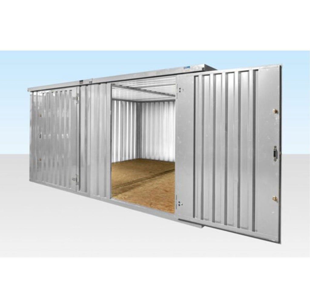 4M X 4.2M Side Linked Flat Pack Container Bundle (Galvanised) image 3