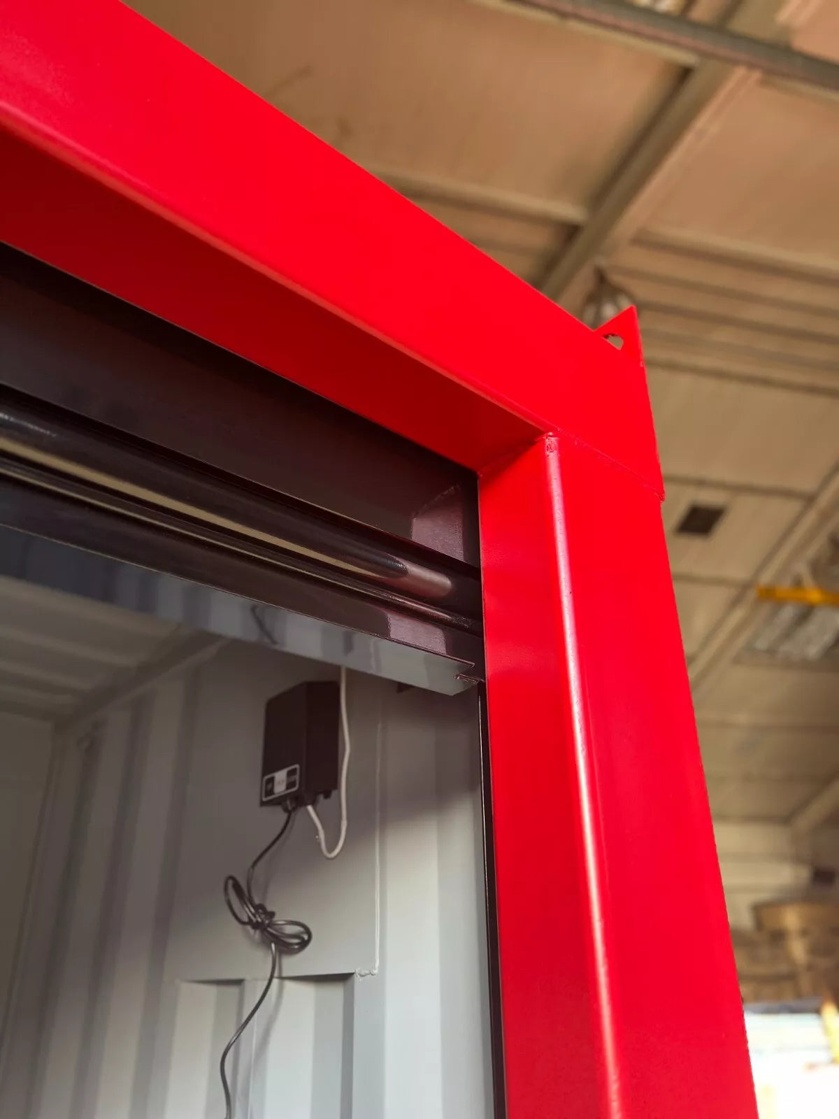 6ft Bespoke Roller Shuttered Shipping Container | Secure Motorized Coiling Door image 2