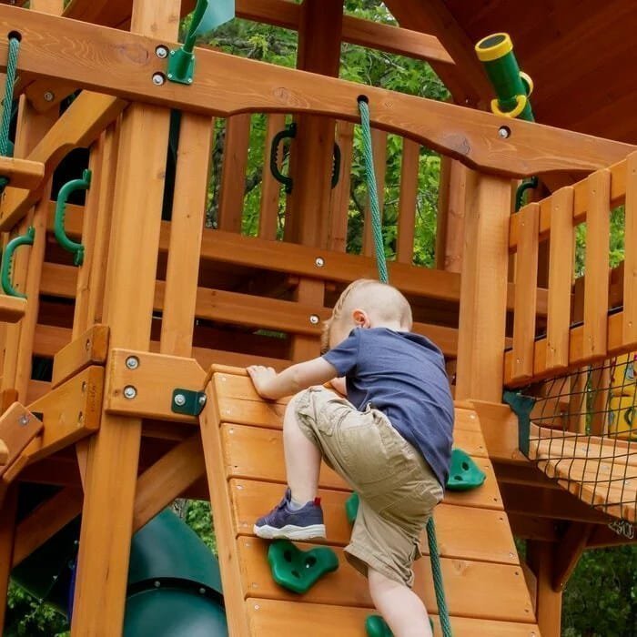 Treasure Trove II Swing Set /Tongue and Groove Wood Roof image 4