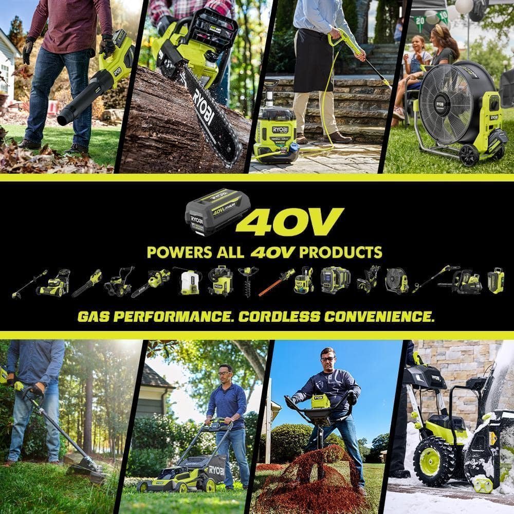 RYOBI 80V HP Brushless 42 in. Battery Electric Cordless Zero Turn Riding Mower Batteries and Charger 80V Batteries 40V image 1