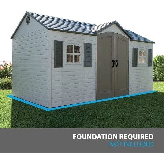 Side Entry 15 ft. W x 8 ft. D Plastic Storage Shed image 3
