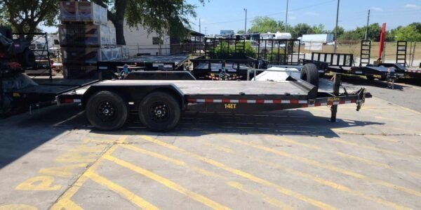 18 Foot Big Tex Black Heavy Duty Tandem Axle Equipment Trailer (14ET-18BK-MR) image 1
