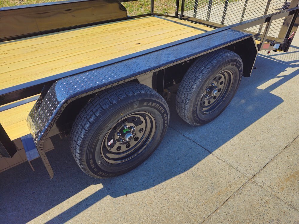 6’4″ x 16 Utility Trailer Double Axle Dovetail With Gate Powder Coated (2) 3500lb Axles image 13