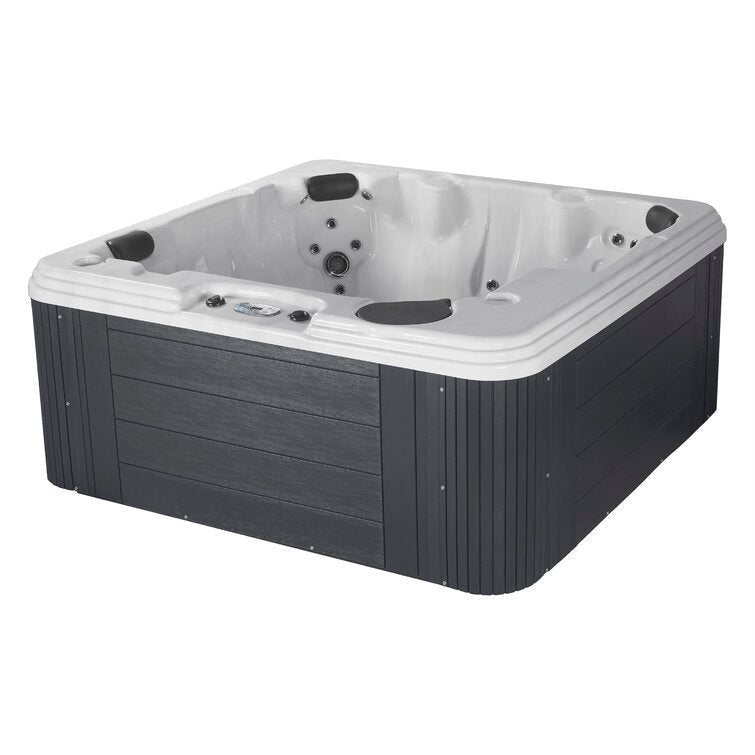 Revive LS 6 Person 86 Stainless Jet Lounger Hot Tub with Heater and Ozone image 0
