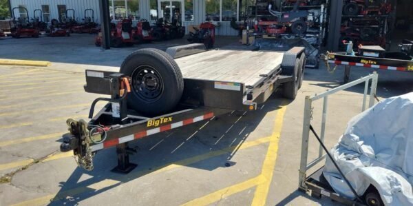 18 Foot Big Tex Black Heavy Duty Tandem Axle Equipment Trailer (14ET-18BK-MR) image 0