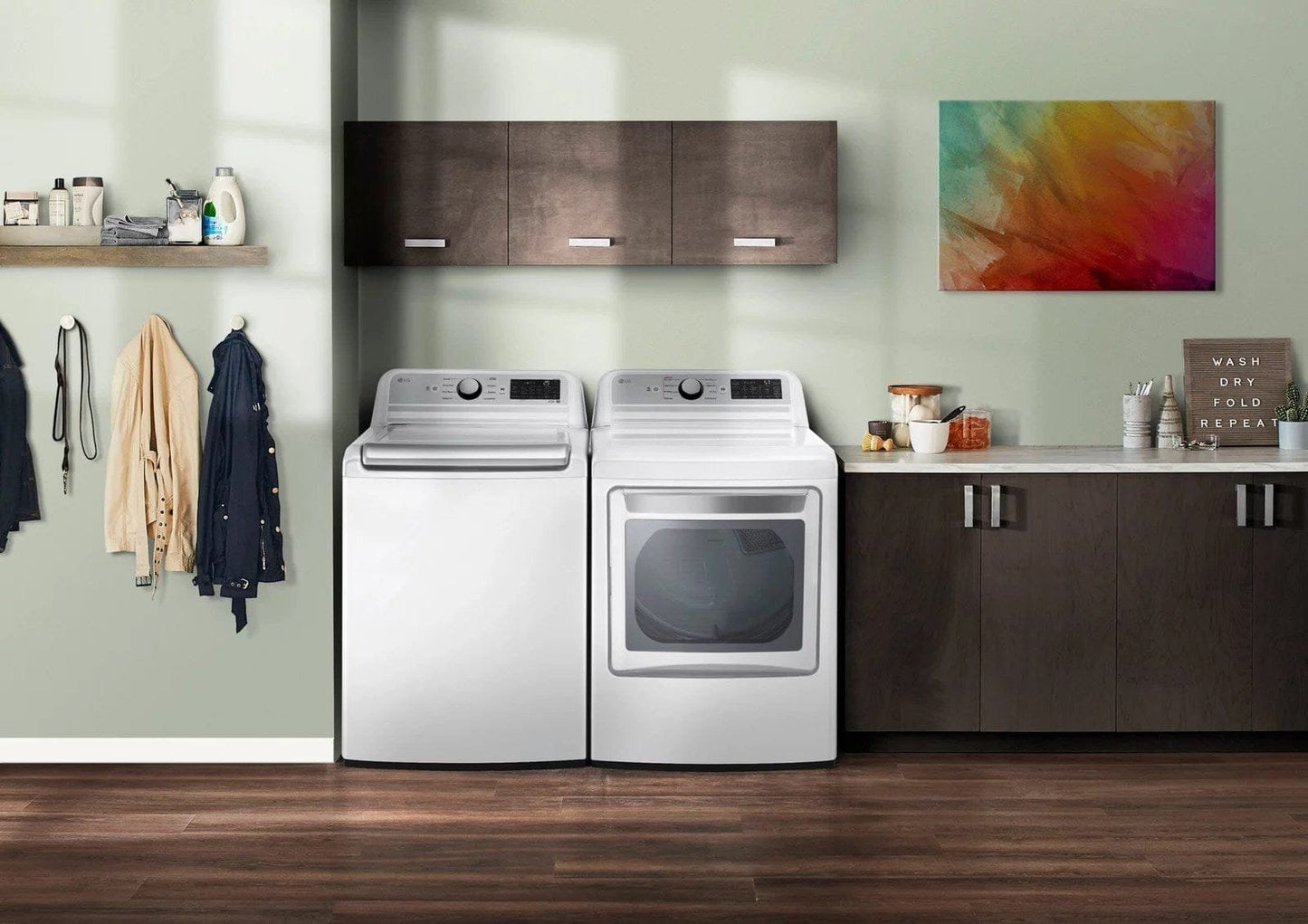 LG – 5.5 Cu. Ft. Smart Top Load Washer with TurboWash3D – White image 4