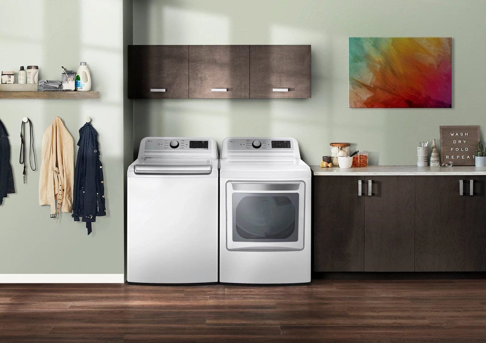 LG – 5.5 Cu. Ft. Smart Top Load Washer with TurboWash3D – White image 4
