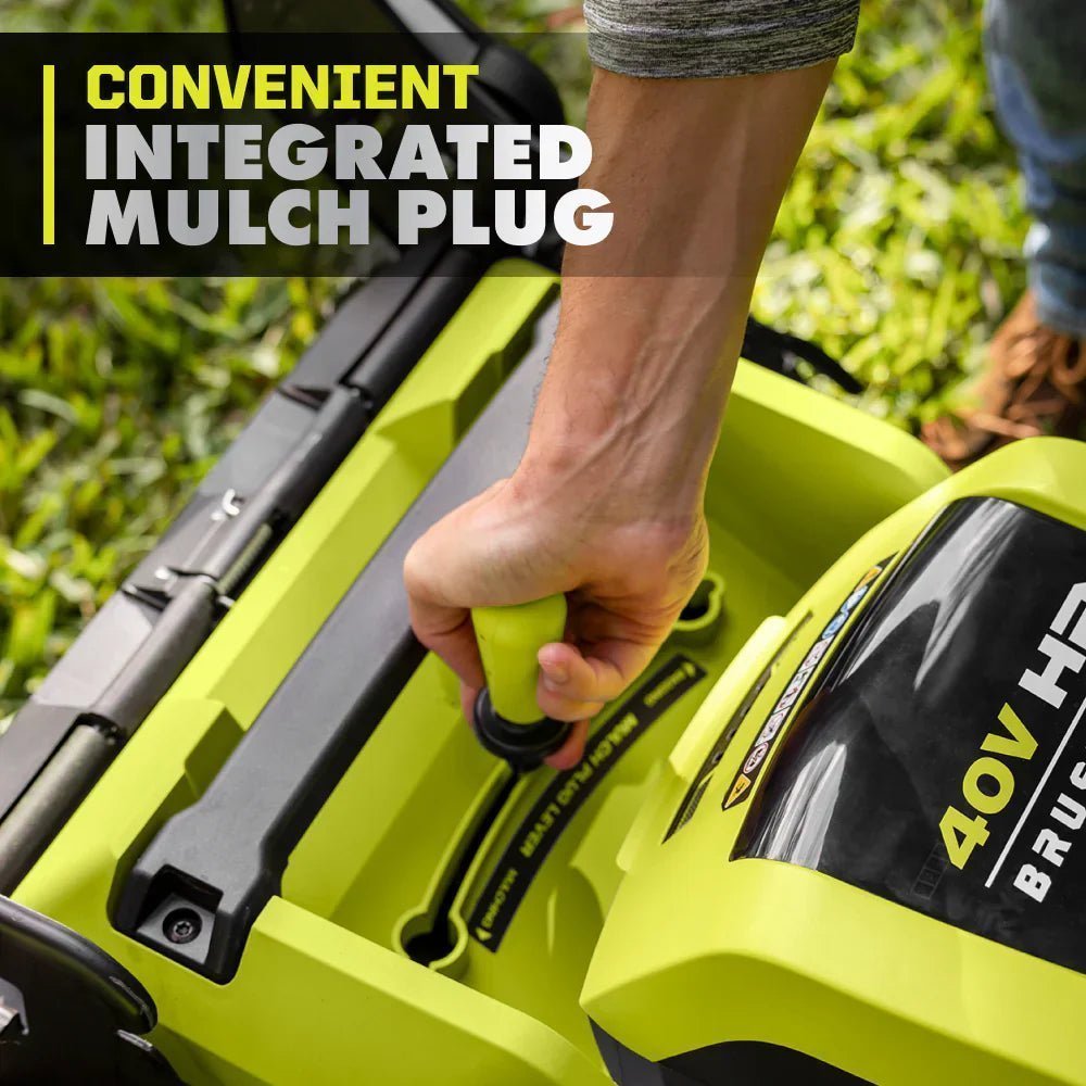 RYOBI 40v Hp brushless 21″ self-propelled AWD dual-blade mower kit image 12