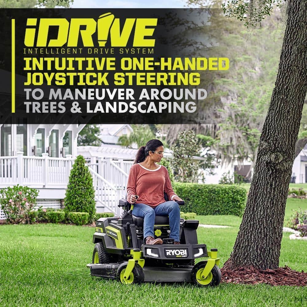 RYOBI 80V HP Brushless 42 in. Battery Electric Cordless Zero Turn Riding Mower Batteries and Charger 80V Batteries 40V image 7