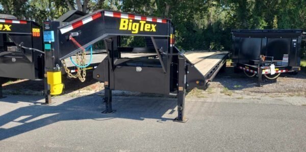 Big Tex 25GN 40′ Heavy-Duty Gooseneck Trailer – Tandem Dual Axle, Black Steel Deck image 0