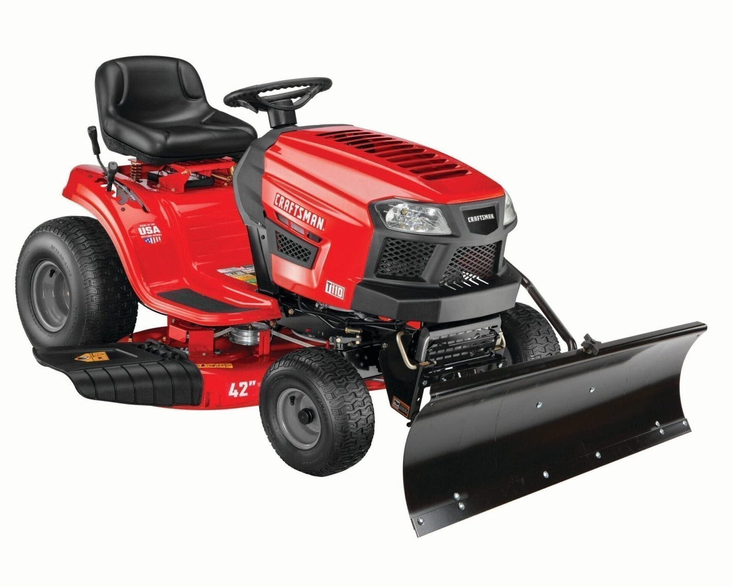 CRAFTSMAN Riding Lawn Mower with Snow Plow image 0