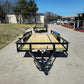 6’4″ x 16 Utility Trailer Double Axle Dovetail With Gate Powder Coated (2) 3500lb Axles image 17