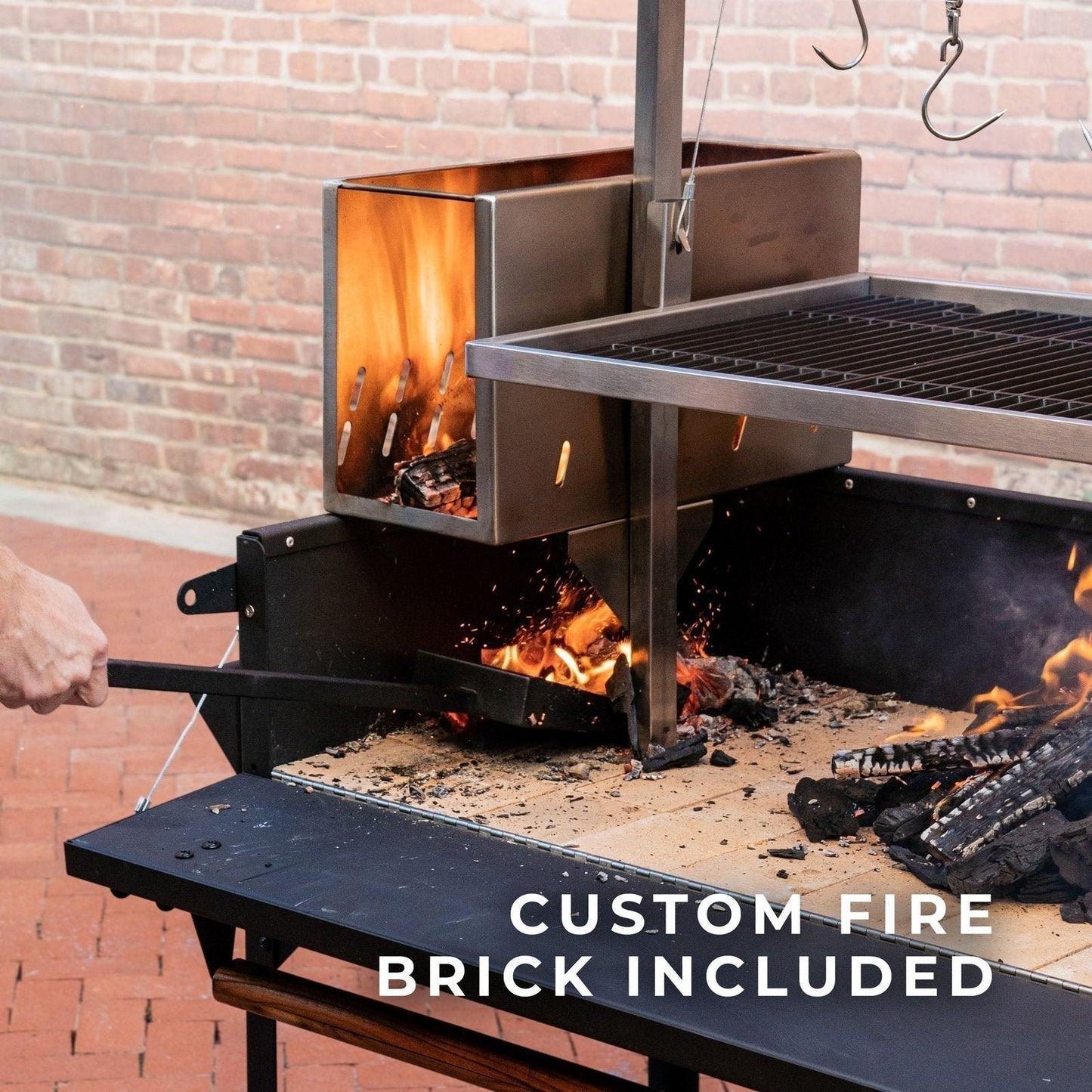 Premium Argentine/Santa Maria BBQ Grill with Wood Fire and Charcoal Grill image 3