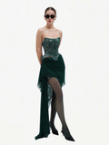 Emerald Luxe Corset - green - M