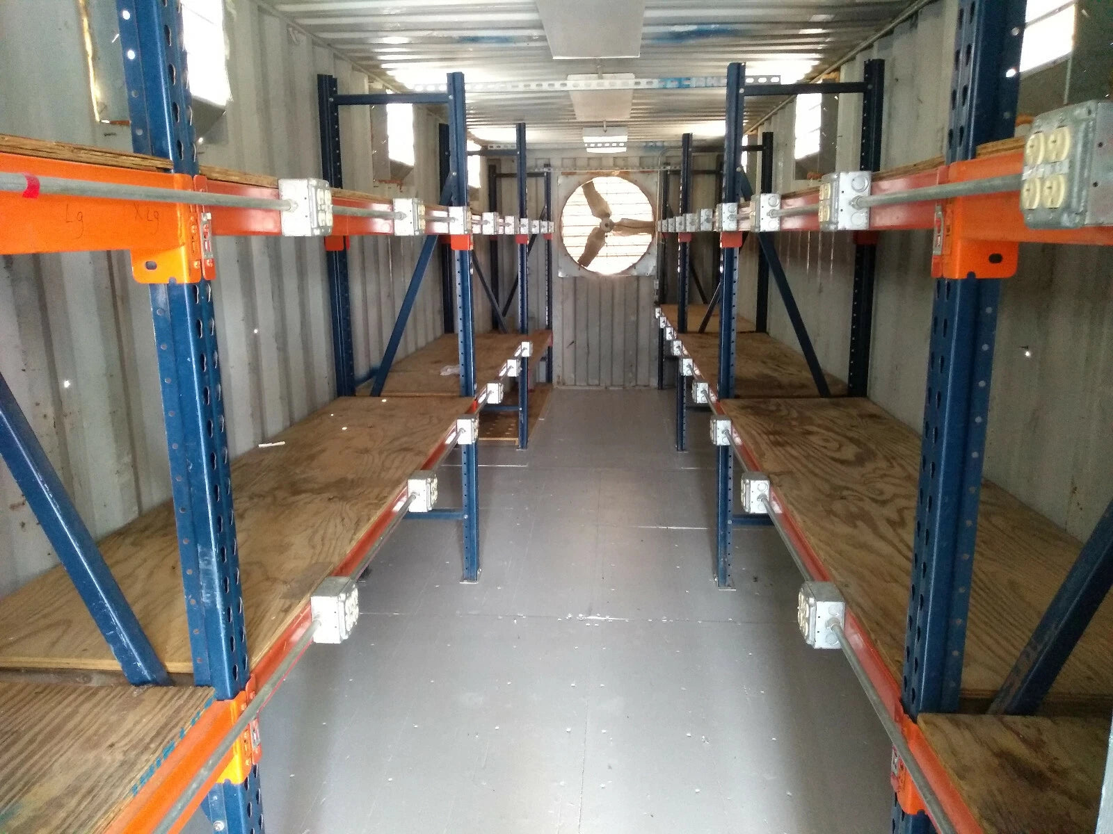40 ft Container Shop – Climate Controlled Office + Inventory Storage / Racking image 9