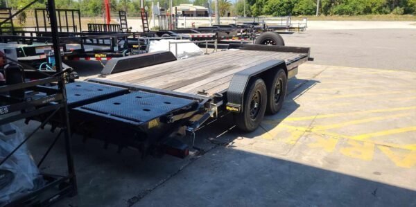 18 Foot Big Tex Black Heavy Duty Tandem Axle Equipment Trailer (14ET-18BK-MR) image 2