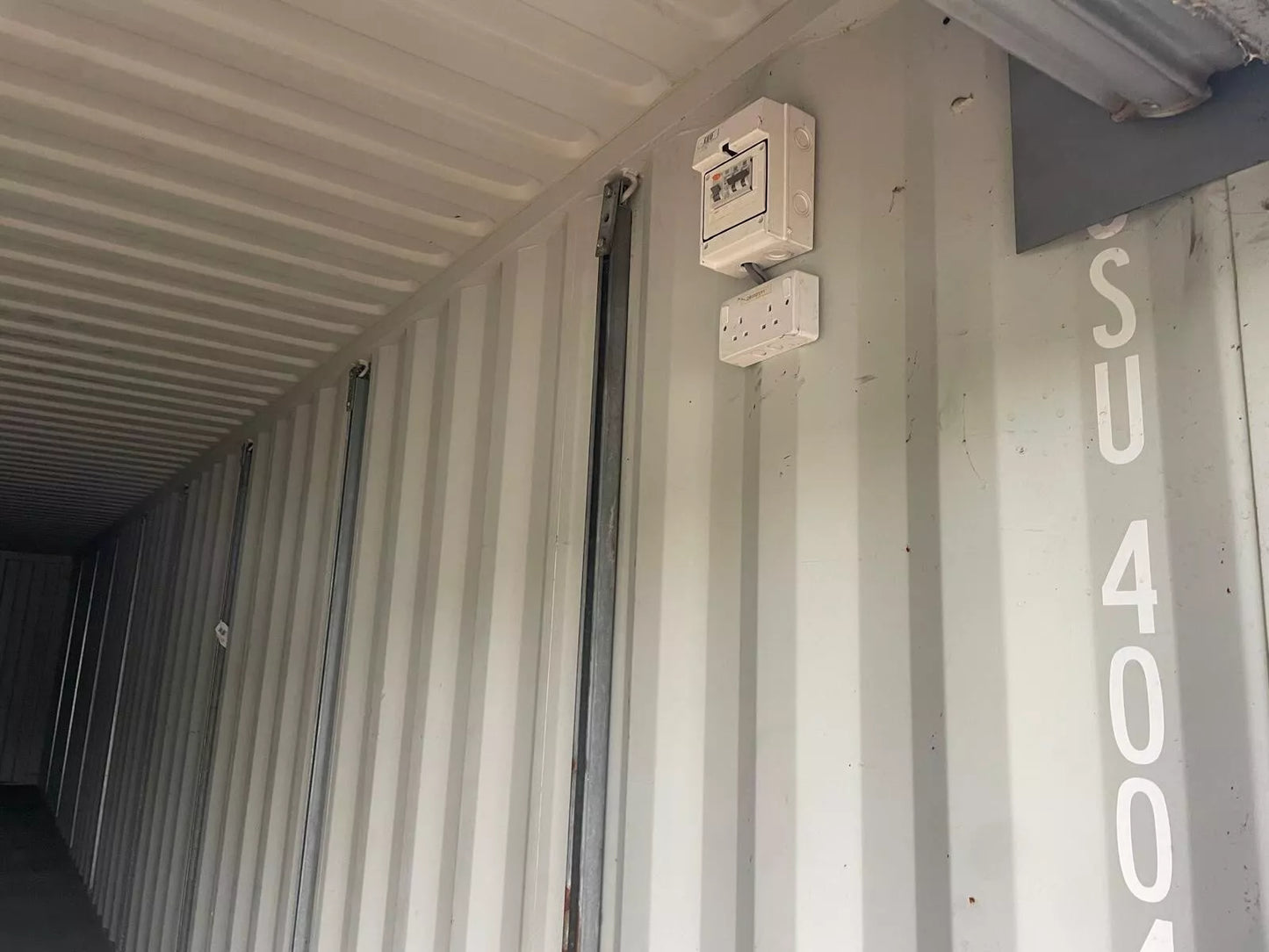 40/8 Shipping Container with Rollup and electrics and lights image 1