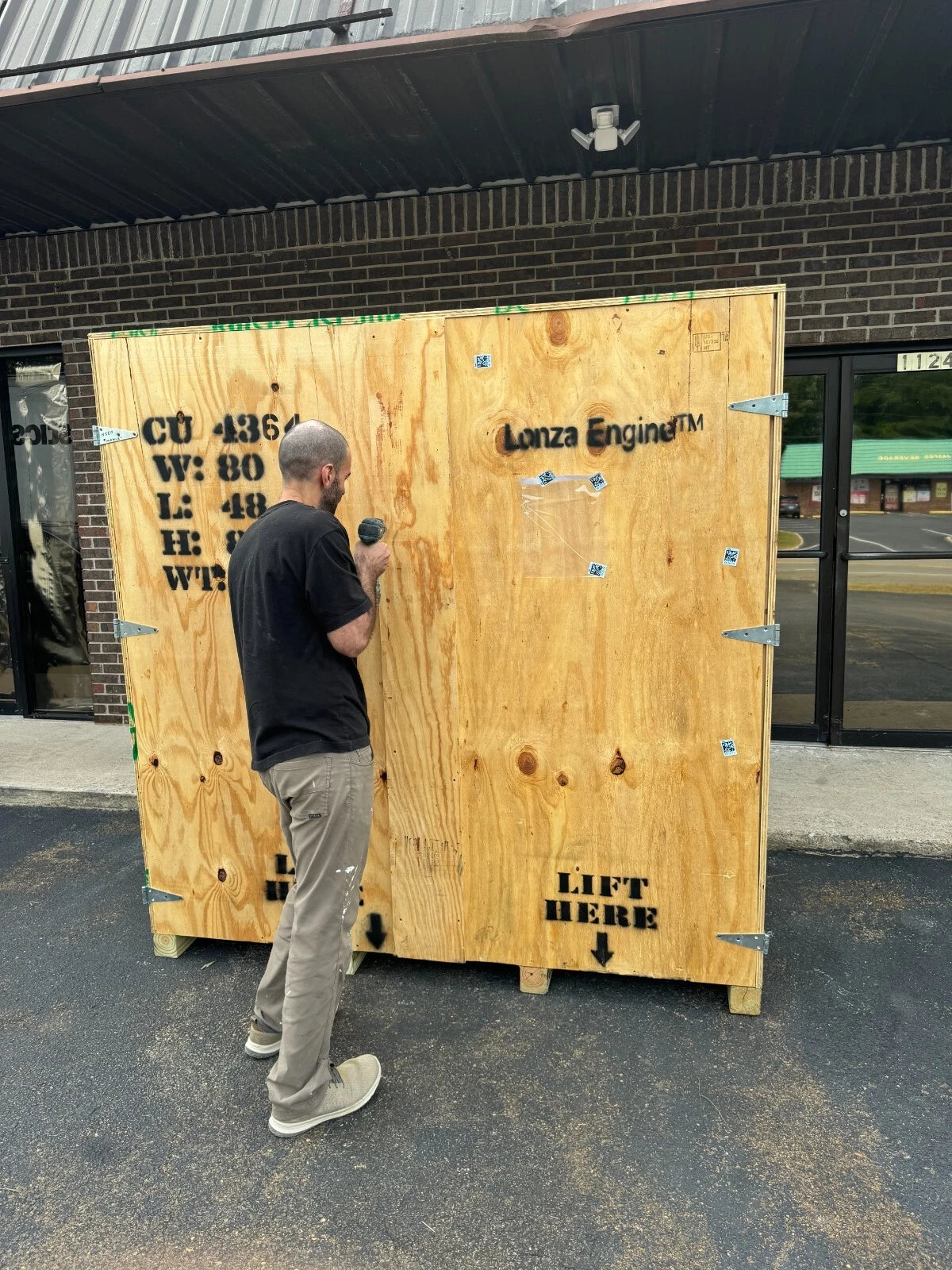 Heavy Duty Wood Shipping Crate – 80″ x 48″ x 82″ image 1