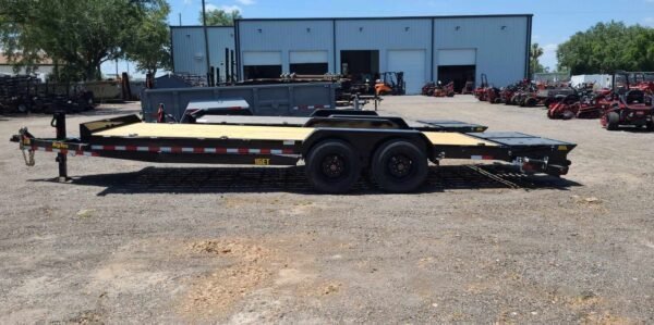 22 Foot Big Tex Super Duty Tandem Axle with Mega Ramp Black Equipment Trailer (16ET-19BK+3MR) image 0