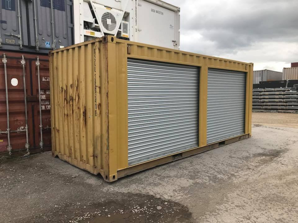 Yellow 20ft Container – Dual Side Roll-Up Doors image 3