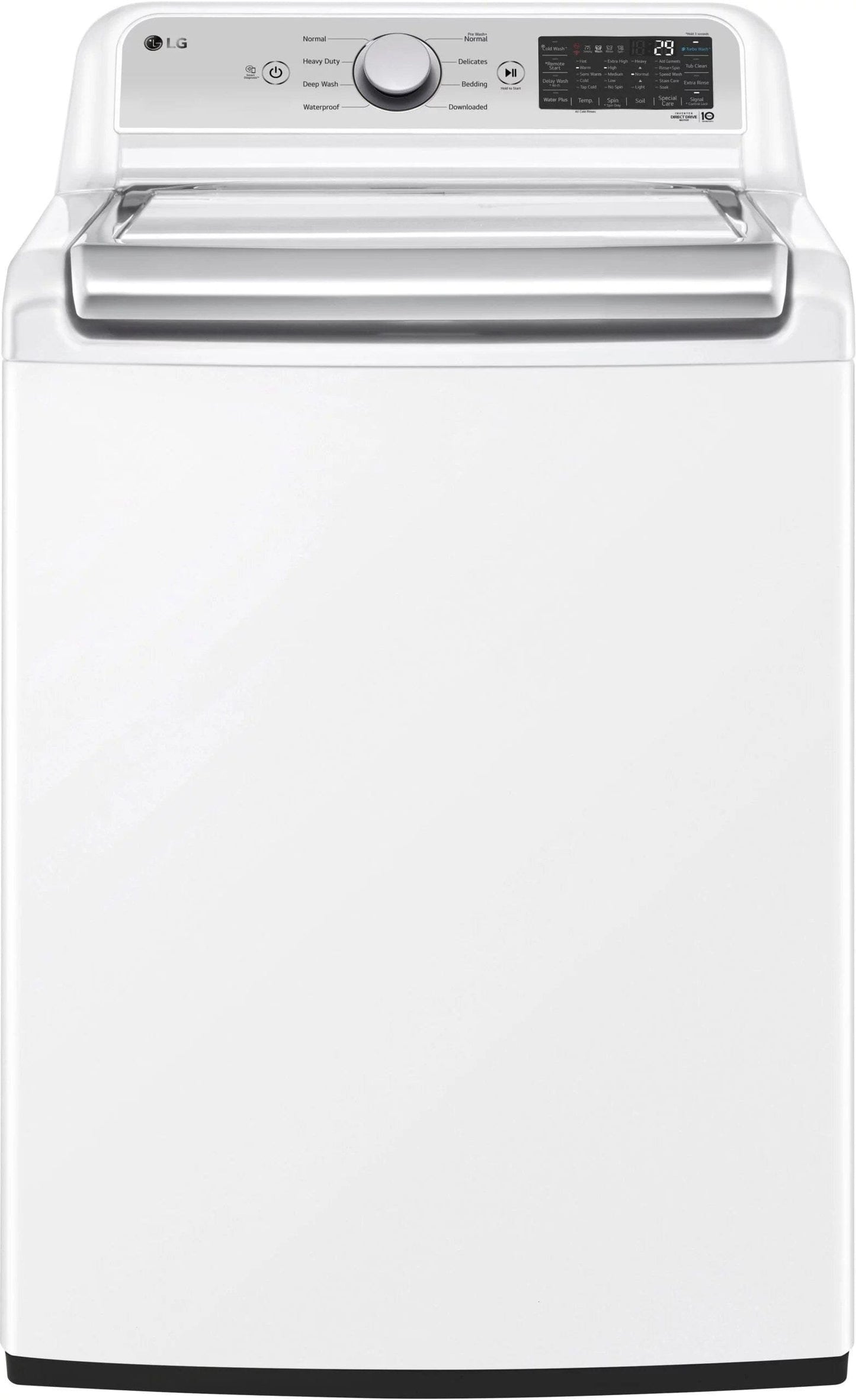 LG – 5.5 Cu. Ft. Smart Top Load Washer with TurboWash3D – White image 0