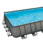 Summer Waves 32ft x 16ft x 52in Rectangle Frame Above Ground Swimming Pool Set image 6