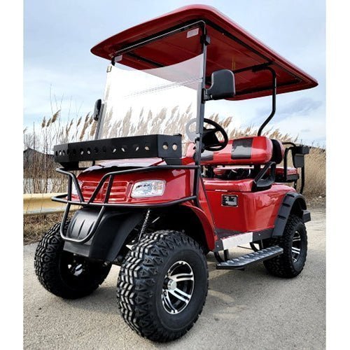 Brand New 48v Electric Golf Cart Lifted & Loaded eMACHINE – RED image 0