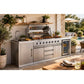 Big Horn 6-Burner Propane Gas Grill Island with Outdoor Rated Refrigerator image 0