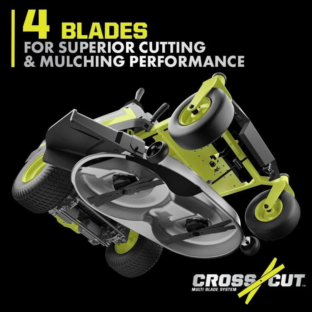 RYOBI 80V HP Brushless 42 in. Battery Electric Cordless Zero Turn Riding Mower Batteries and Charger 80V Batteries 40V image 10