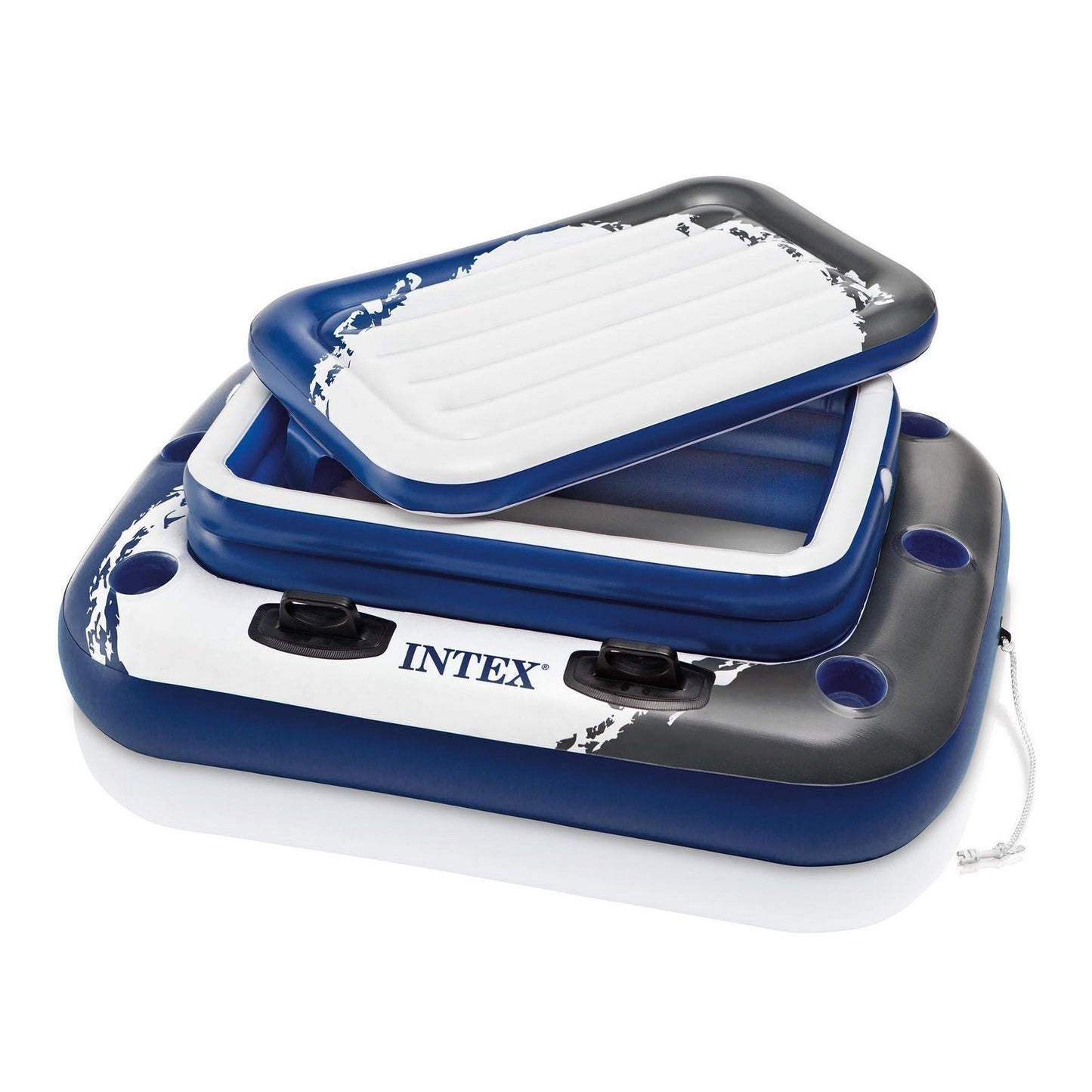 Intex 24ft x 52in Ultra XTR Round Frame Pool, Loungers (2 Pack), Floating Cooler image 5