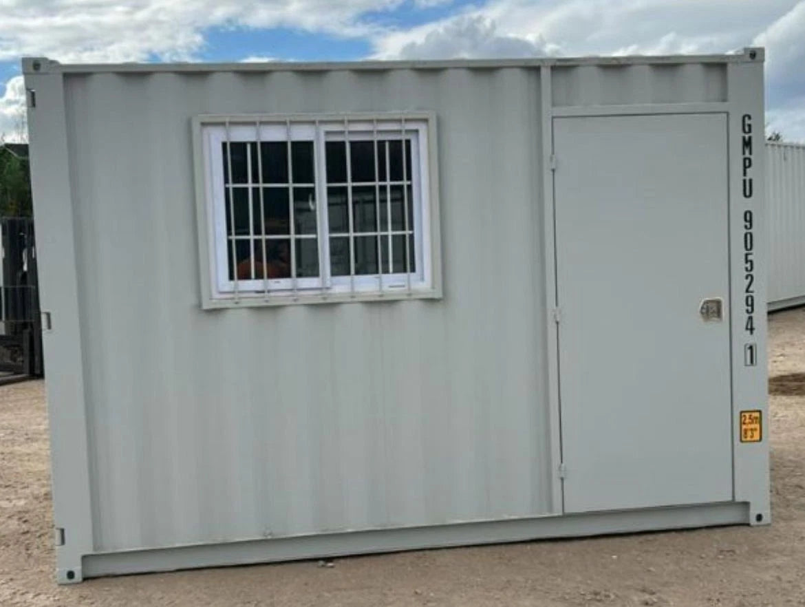 9ft Container Office complete with window and side door image 4