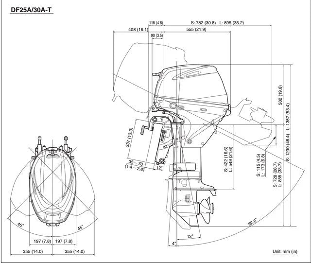 Suzuki 30 HP Outboard Motor DF30ATLW5 image 1
