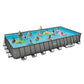 Summer Waves 32ft x 16ft x 52in Rectangle Frame Above Ground Swimming Pool Set image 7