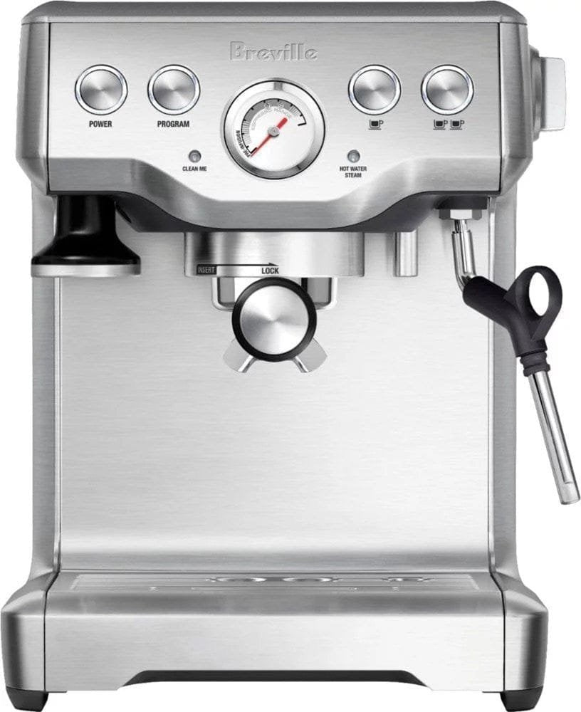 Breville – the Infuser Manual Espresso Machine with 15 bars of pressure, Milk Frother and Water filtration – Silver image 0