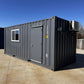 20 ft 20’ Slate Gray Shiplap 120V Shipping Container Office Minisplit image 1
