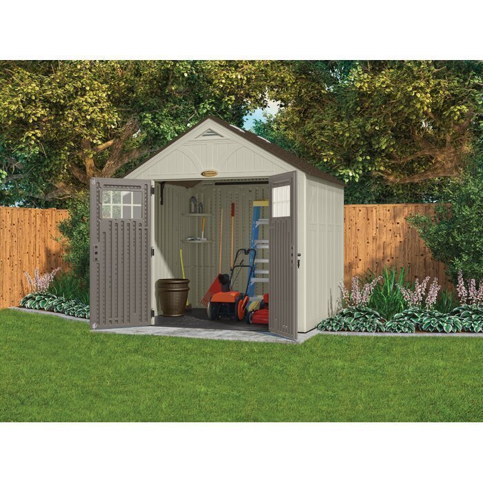 Suncast Tremont 8 ft. W x 7 ft. D Resin Storage Shed image 2