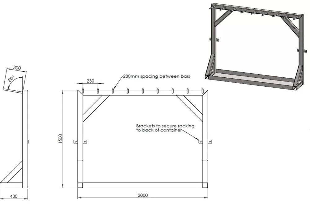 10 ft x 8 ft Rigging Loft / Tackle Store / Steel Storage Container Bespoke image 1
