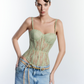 Moss Luxe Corset - Green - S - C/D/E