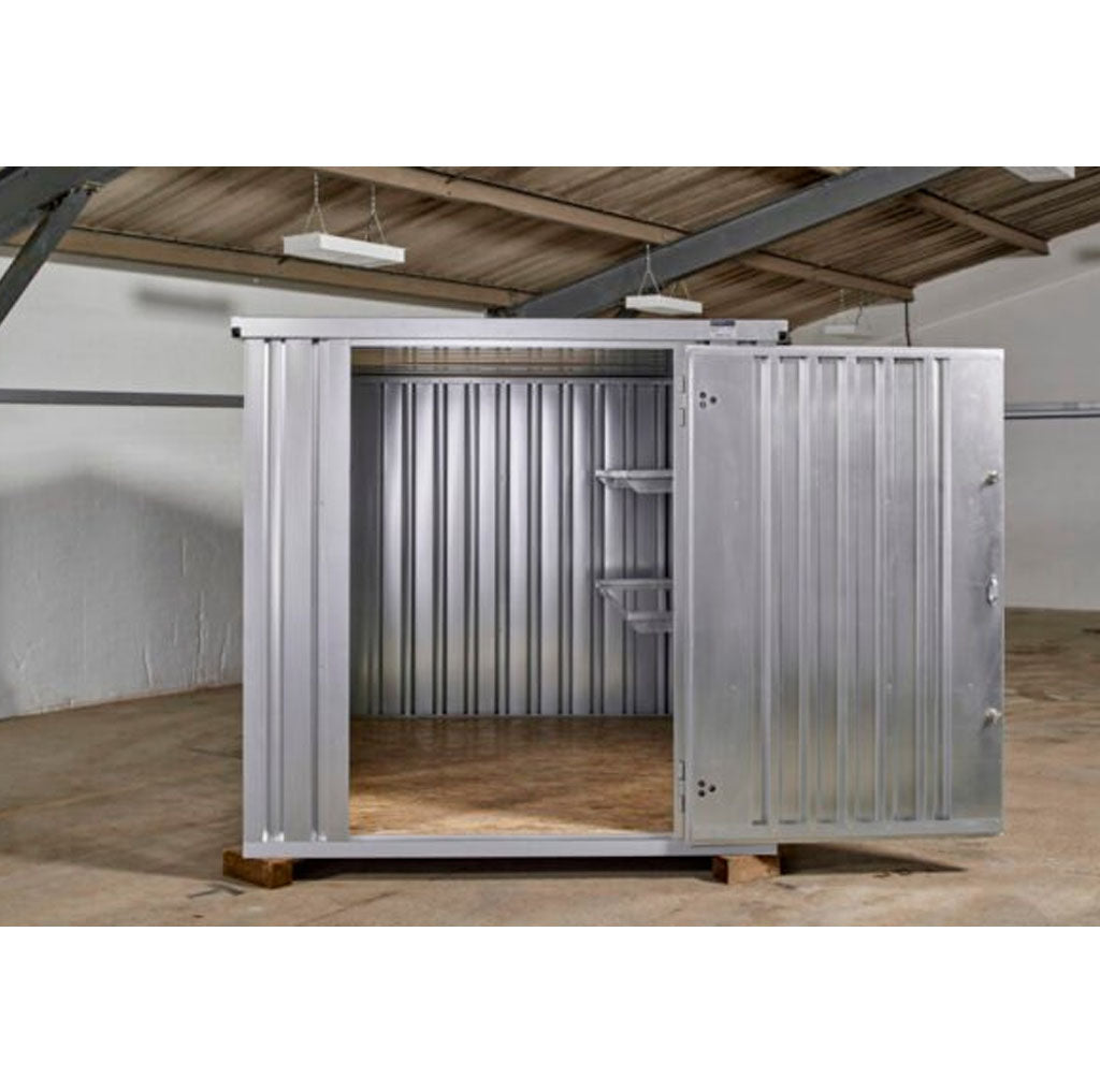 3M X 2.1M Flat Pack Storage Container – Galvanised image 0