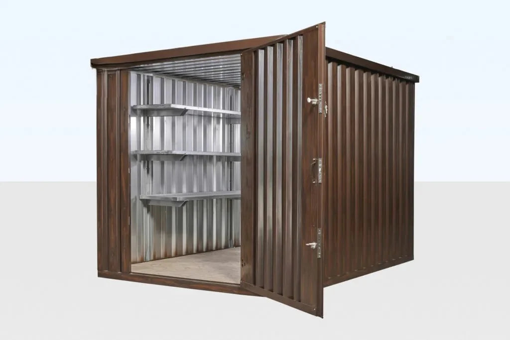 Wood-Effect Flat Packed Storage Container 2M X 2.1M image 2
