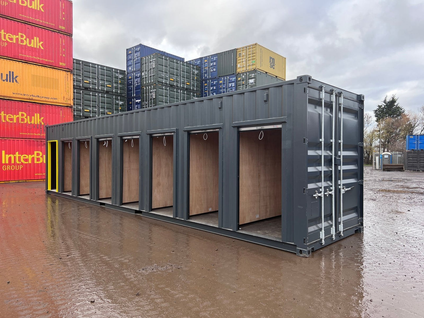 40ft High Cube Multi-Store Container – 7-Bay Self Storage Unit image 1