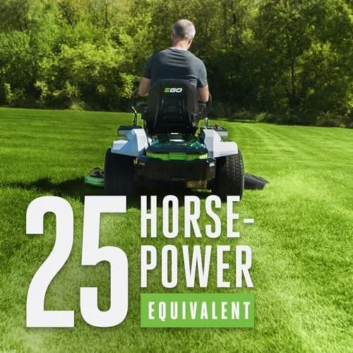 EGO Power+ Electric Riding Lawn Mower, 52″ Deck with Zero Turn Radius, Includes (6) 56V 12.0Ah Batteries and Chargers – ZT5207L image 1