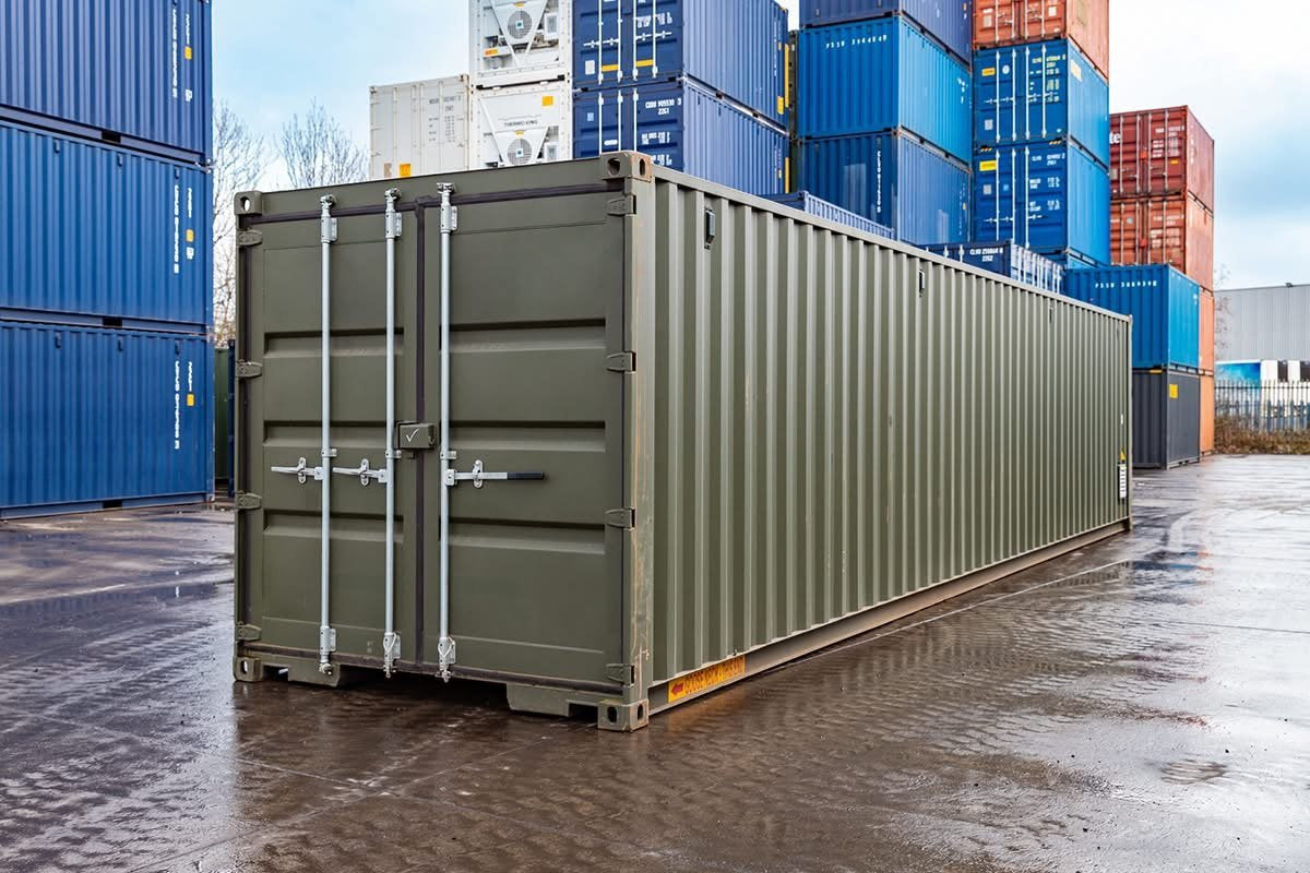 40ft Tunnel Container – Fully Shelved Mobile Workshop image 1