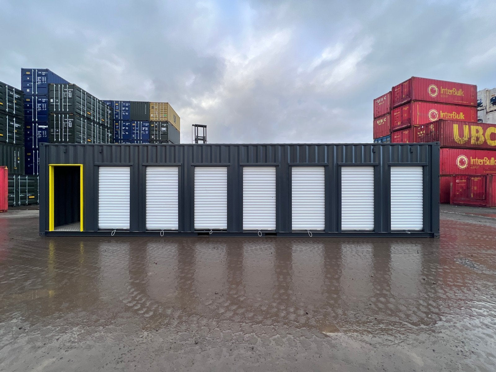 40ft High Cube Multi-Store Container – 7-Bay Self Storage Unit image 0