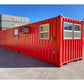 40FT Modified Shipping Container Office – 800 Sq Ft, Red, w/ Bathroom & Storage image 0