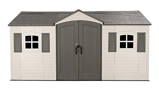 Lifetime Legacy 15×8 Plastic Storage Shed Kit w/ Floors image 1