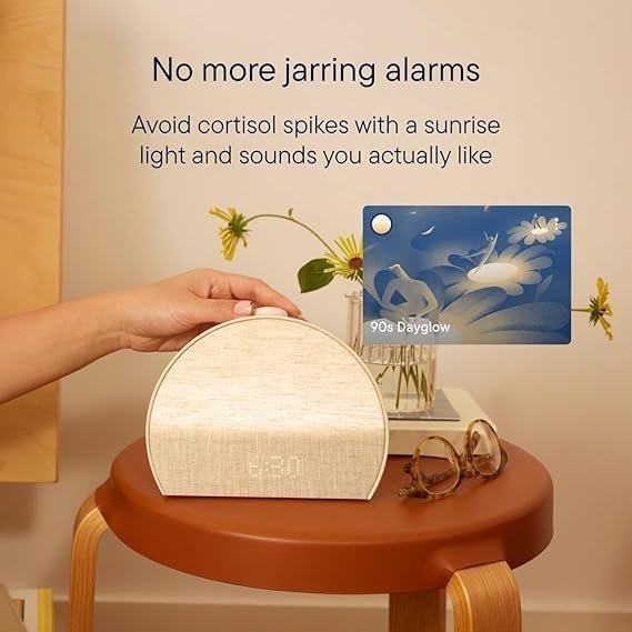 Hatch Restore 3 Sunrise Alarm Clock, Sound Machine, Smart Light (Putty) – White Noise, Screen-Free Sleep Routine image 2