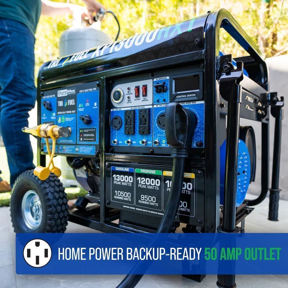DuroMax XP13000HXT 13,000 Watt Electric Start Tri-Fuel Portable Generator w/ CO Alert image 3