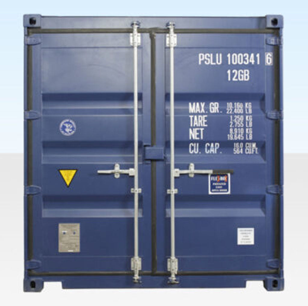 10Ft X 8Ft Shipping Container (One trip) – Blue image 1