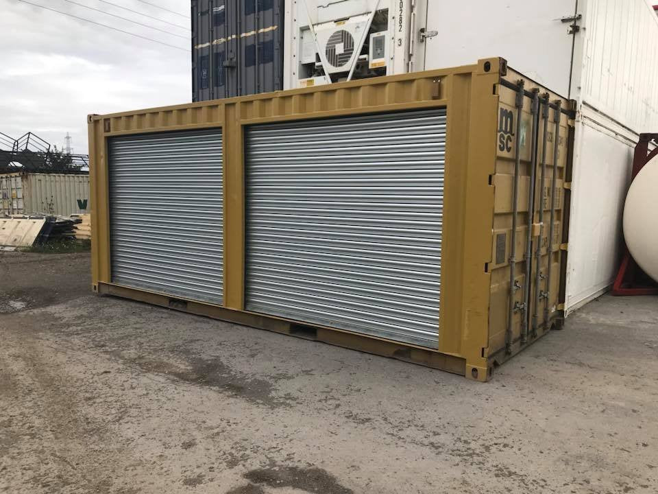 Yellow 20ft Container – Dual Side Roll-Up Doors image 4